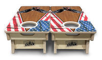 Mini Cornhole Boards - Eagle Triangle Wood