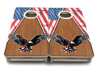 Mini Cornhole Boards - Eagle Triangle Wood