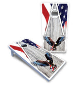 Eagle Triangle Whitewash Cornhole Boards - All Weather Series