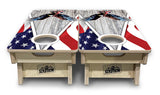 Mini Cornhole Boards - Eagle Triangle Whitewash
