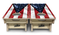 Mini Cornhole Boards - American Flag Triangle630