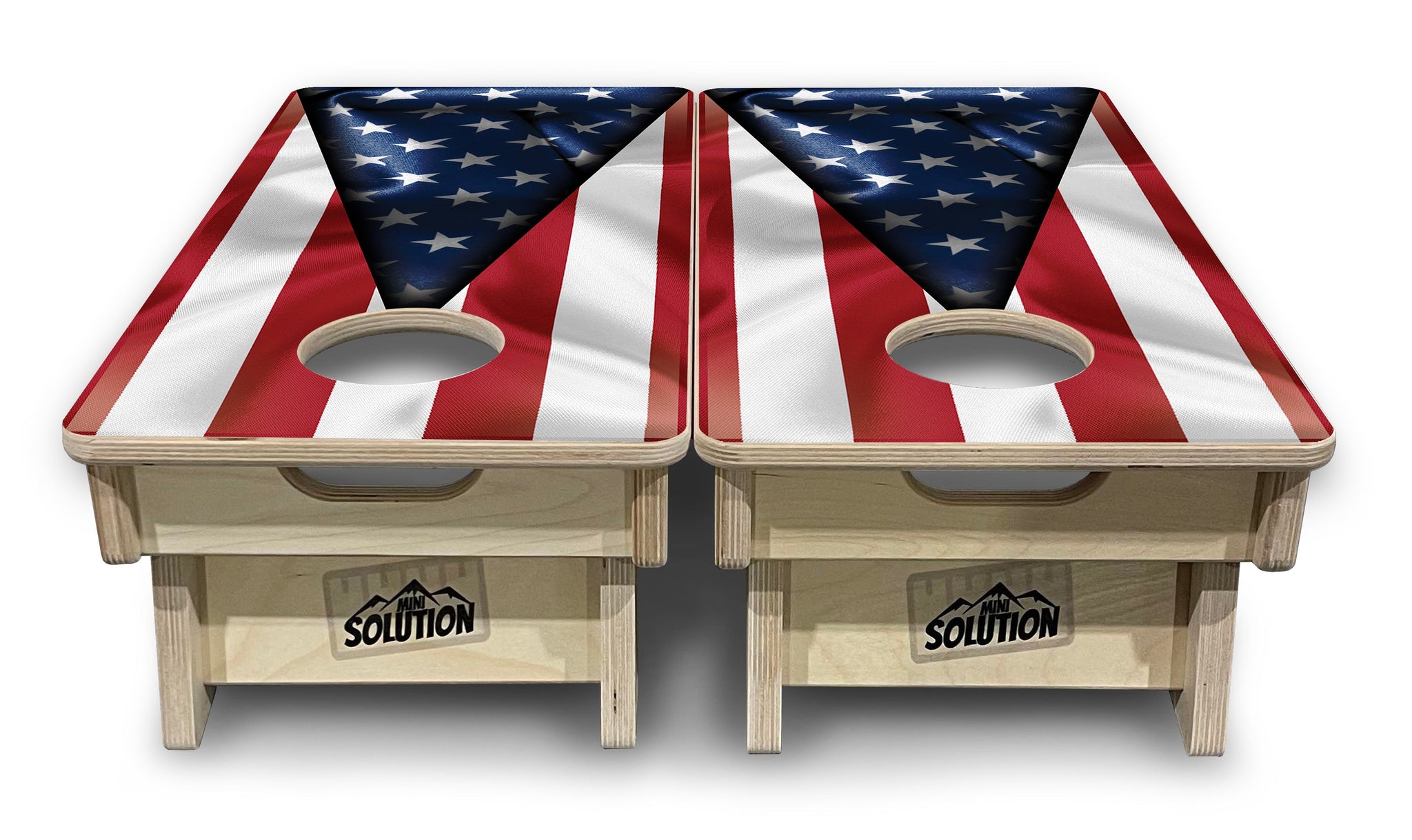 Mini Cornhole Boards - American Flag Triangle630