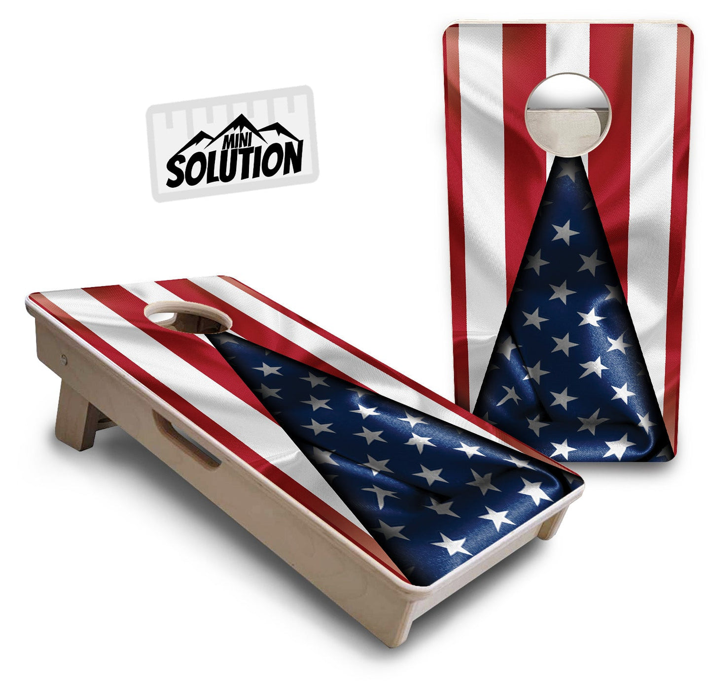 Mini Cornhole Boards - American Flag Triangle630