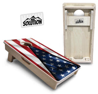 Mini Cornhole Boards - American Flag Triangle630