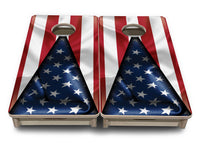 Mini Cornhole Boards - American Flag Triangle630