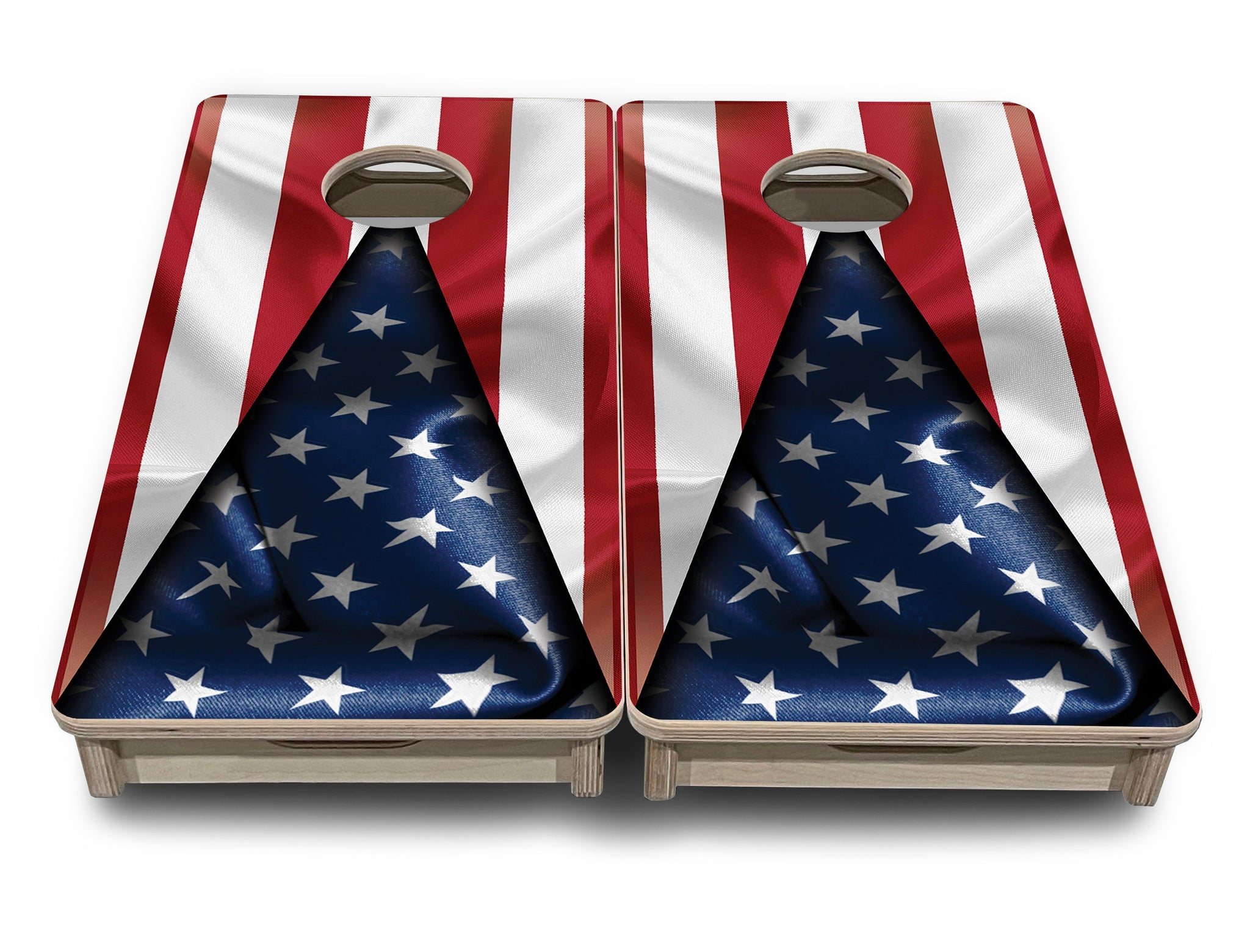 Mini Cornhole Boards - American Flag Triangle630