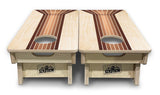 Mini Cornhole Boards - Retro Wood Lines