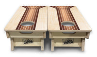 Mini Cornhole Boards - Retro Wood Lines