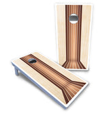 Retro Wood Lines Cornhole Boards - All Weather Series