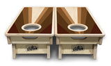 Mini Cornhole Boards - Retro Wood Triangle