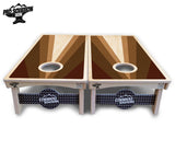 Retro Wood Triangle Cornhole Boards - Pro Solution Elite Series