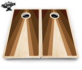 Retro Wood Triangle Cornhole Boards - Pro Solution Elite Series