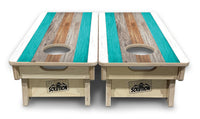 Mini Cornhole Boards - Beach Theme Stripe