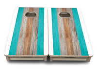 Mini Cornhole Boards - Beach Theme Stripe