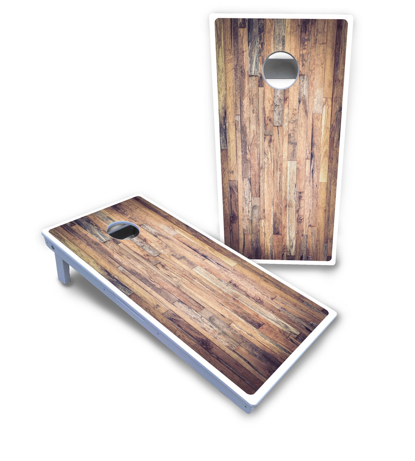 Barnwood Planks Cornhole Boards - All Weather Series