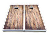 Barnwood Planks Cornhole Boards - All Weather Series
