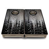 Mini Cornhole Boards - Greyscale Pine Trees