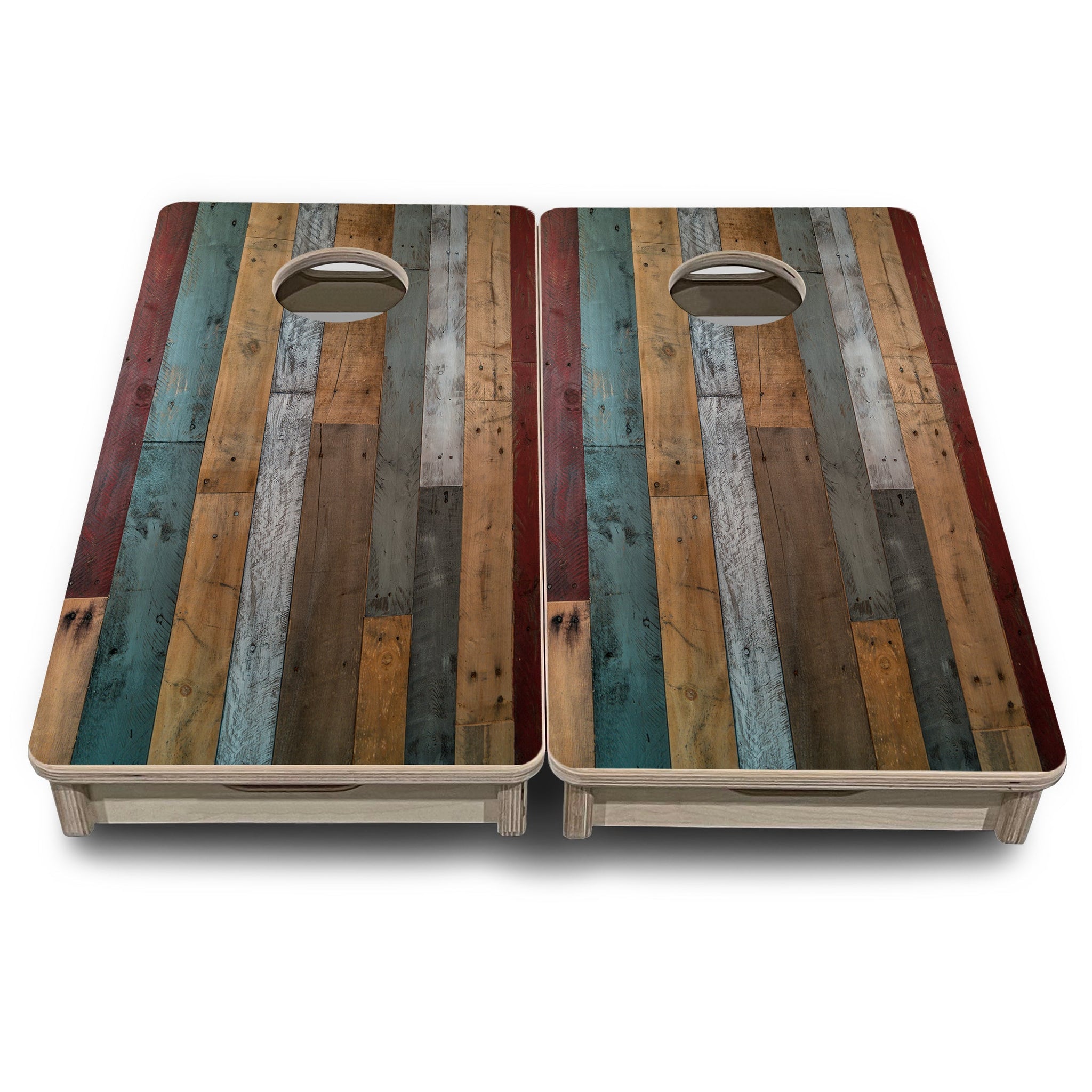 Mini Cornhole Boards - Metallic Wood Planks