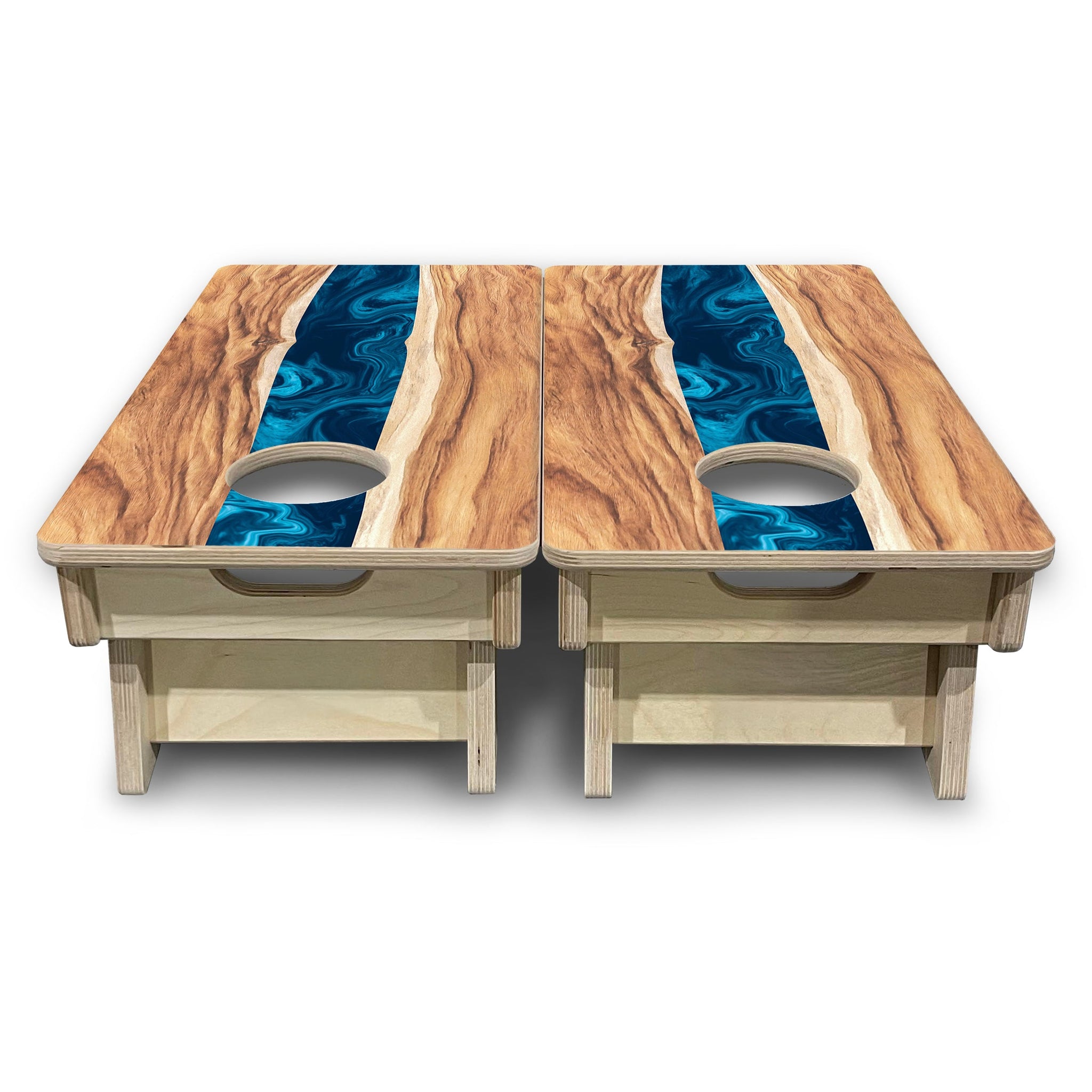 Mini Cornhole Boards - Live Edge River
