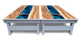 Live Edge River Cornhole Boards - All Weather Series
