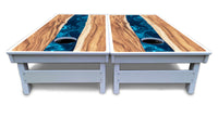 Live Edge River Cornhole Boards - All Weather Series