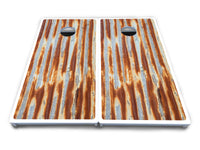 Rustic Tin Roof Cornhole Boards - All Weather Series
