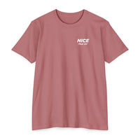 NICE Throw Shop Unisex Tee White Logo – Multiple Colors