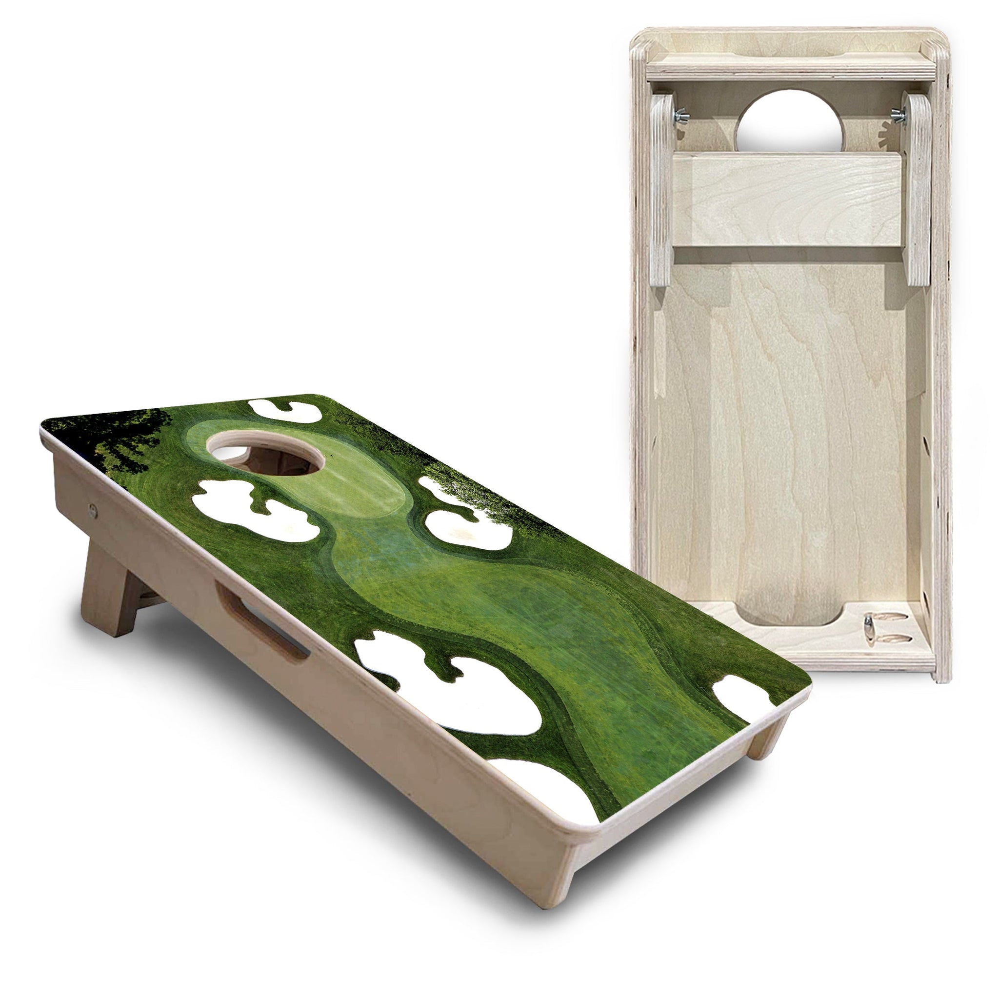 Mini Cornhole Boards - Golf Course