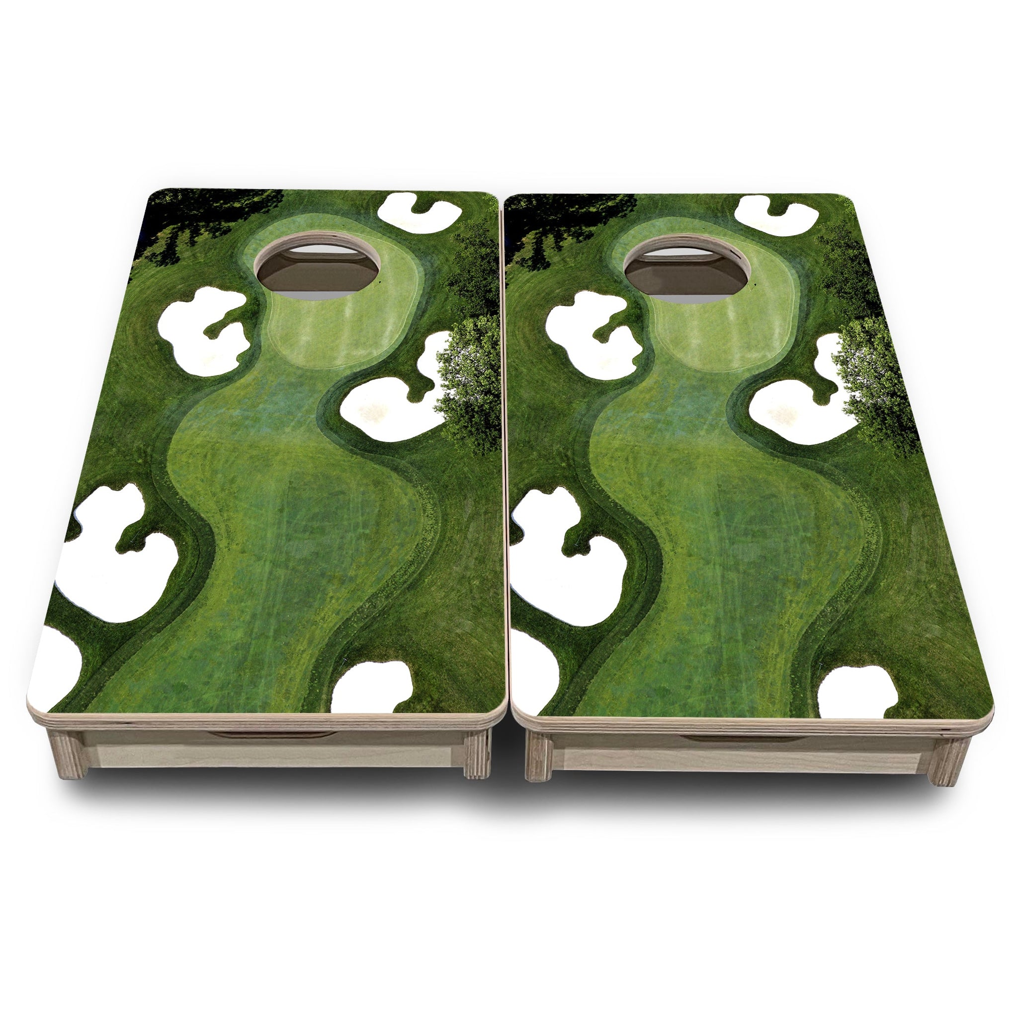 Mini Cornhole Boards - Golf Course