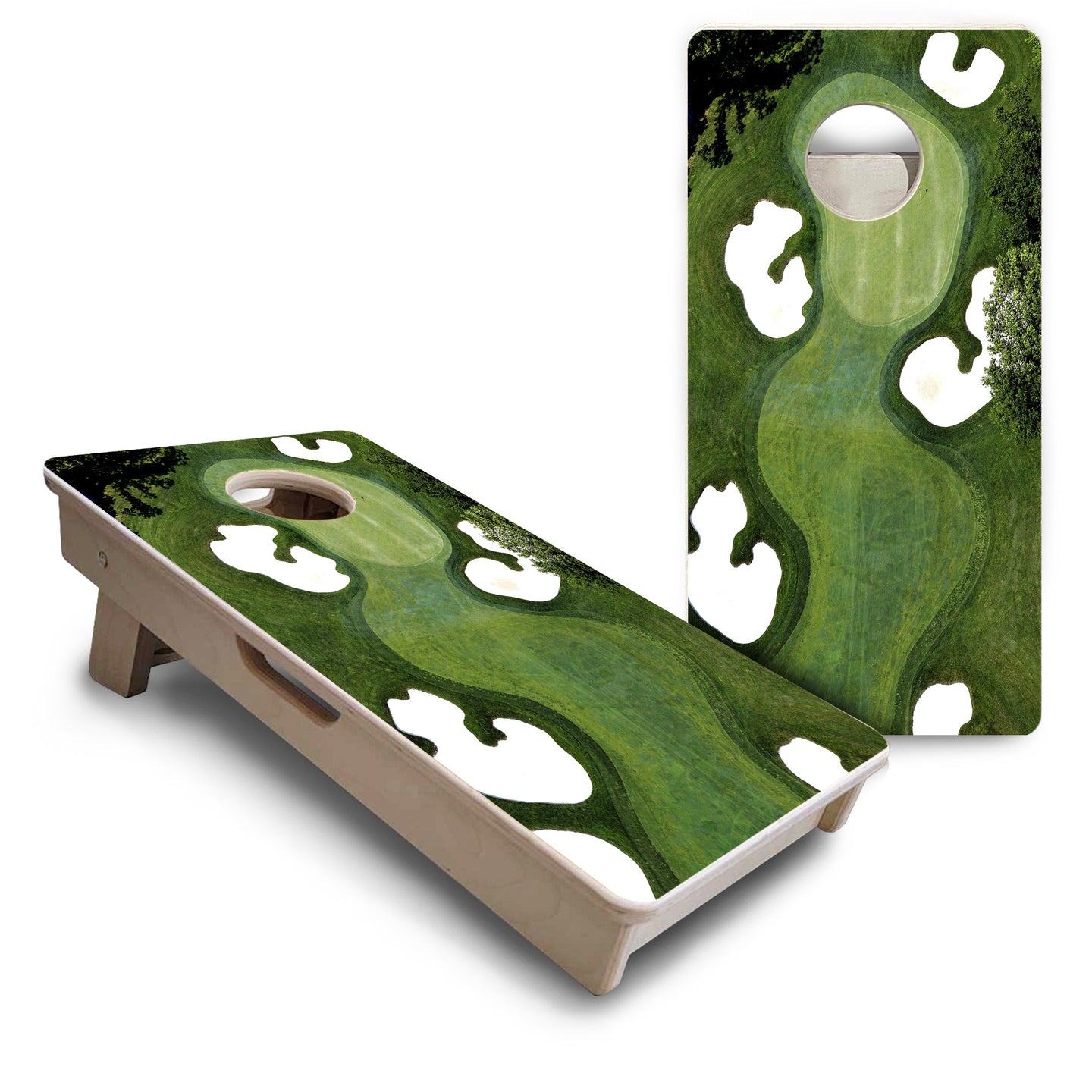 Mini Cornhole Boards - Golf Course