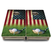 Mini Cornhole Boards - Golf Tee Flag