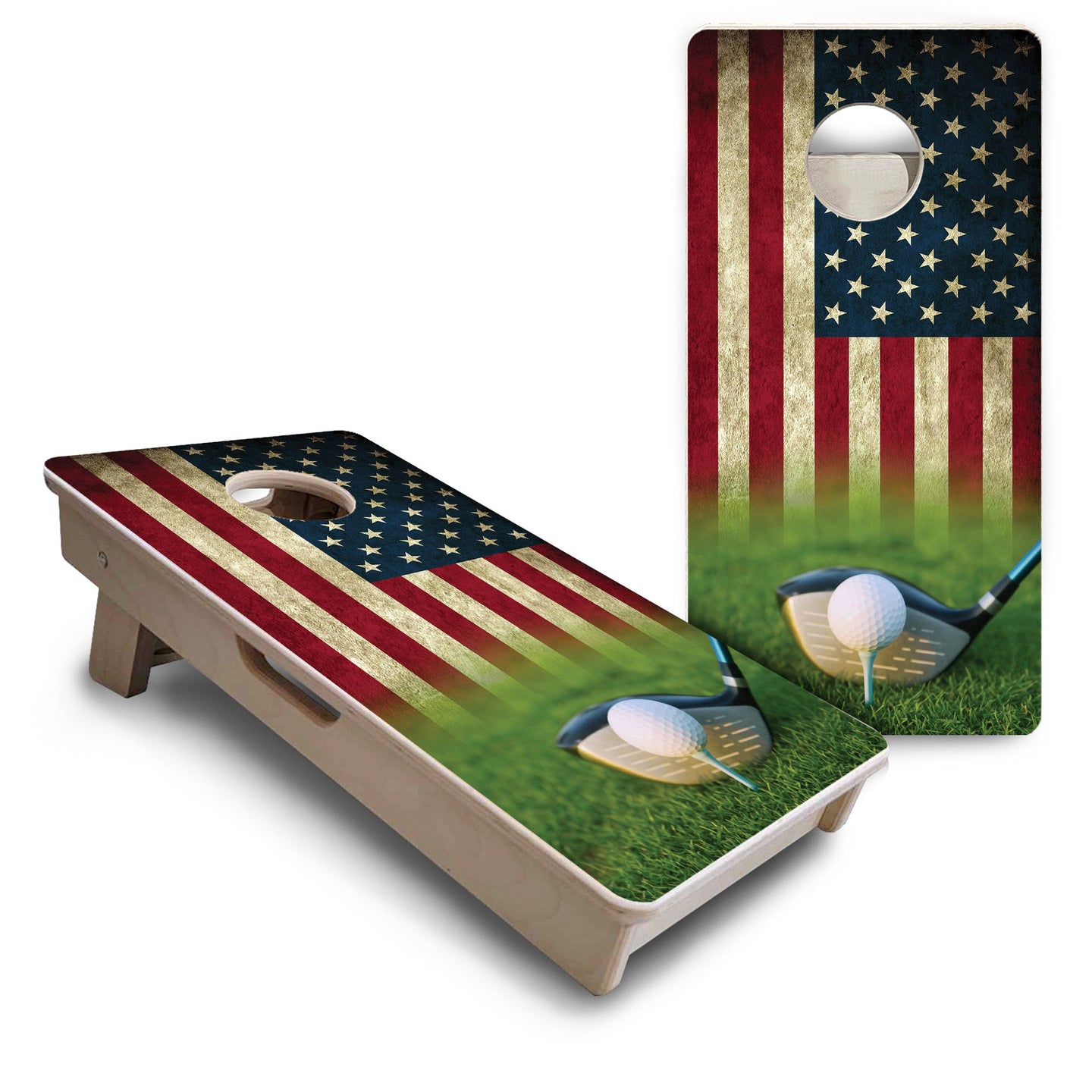 Mini Cornhole Boards - Golf Tee Flag