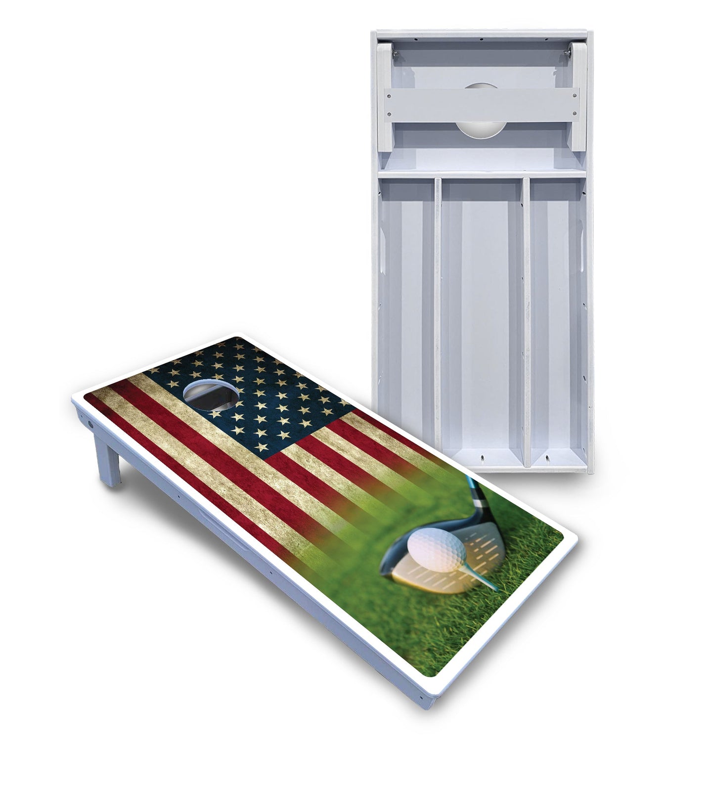 Golf Tee Flag Cornhole Boards - All Weather Series