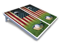 Golf Tee Flag Cornhole Boards - All Weather Series