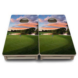 Mini Cornhole Boards - Golf Course Sunset