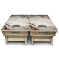 Mini Cornhole Boards - Worn Baseball & Glove