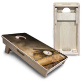Mini Cornhole Boards - Worn Baseball & Glove