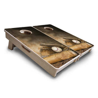 Mini Cornhole Boards - Worn Baseball & Glove