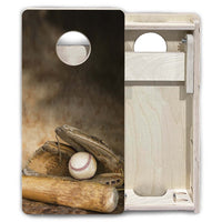 Mini Cornhole Boards - Worn Baseball & Glove