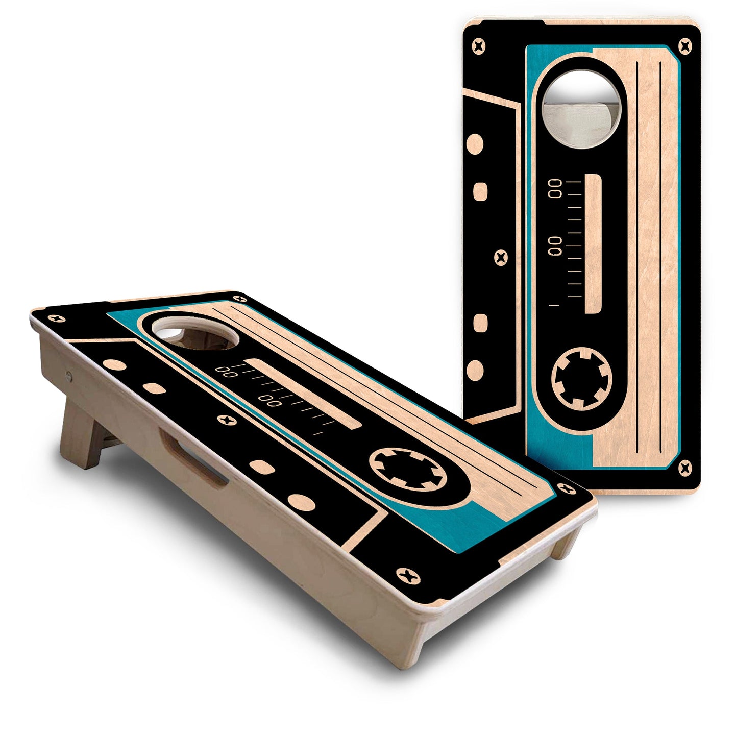 Mini Cornhole Boards - Cassette Tape