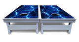 Blue & Green Lightning Cornhole Boards - All Weather Series