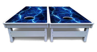 Blue & Green Lightning Cornhole Boards - All Weather Series