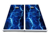 Blue & Green Lightning Cornhole Boards - All Weather Series