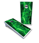 Blue & Green Lightning Cornhole Boards - All Weather Series