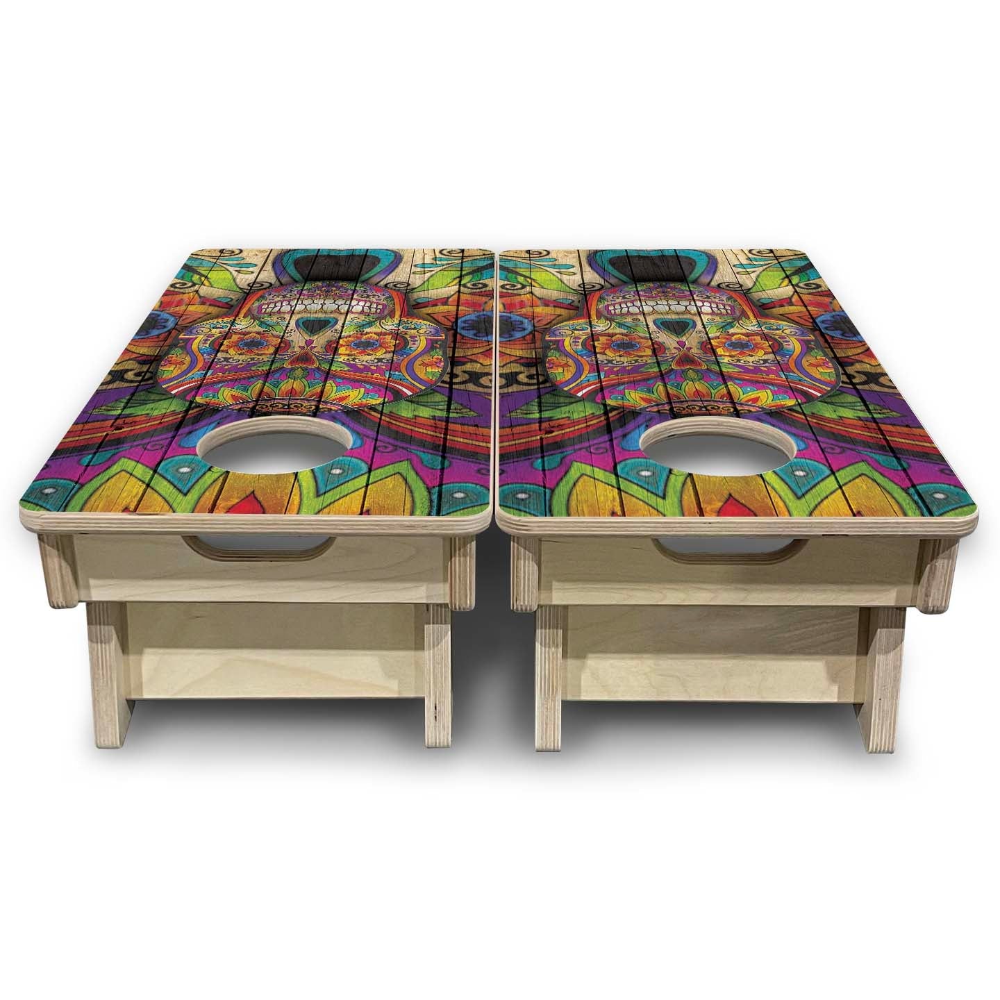 Mini Cornhole Boards - Sugar Skull