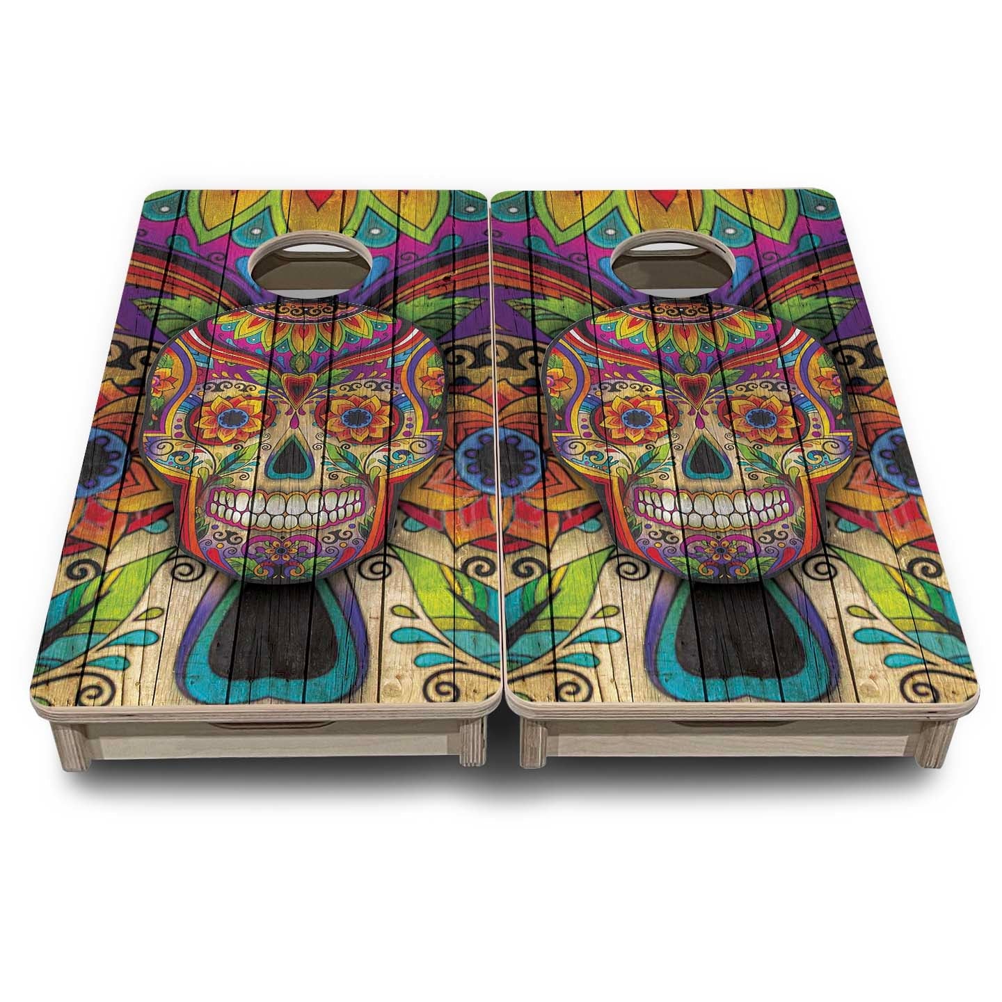 Mini Cornhole Boards - Sugar Skull
