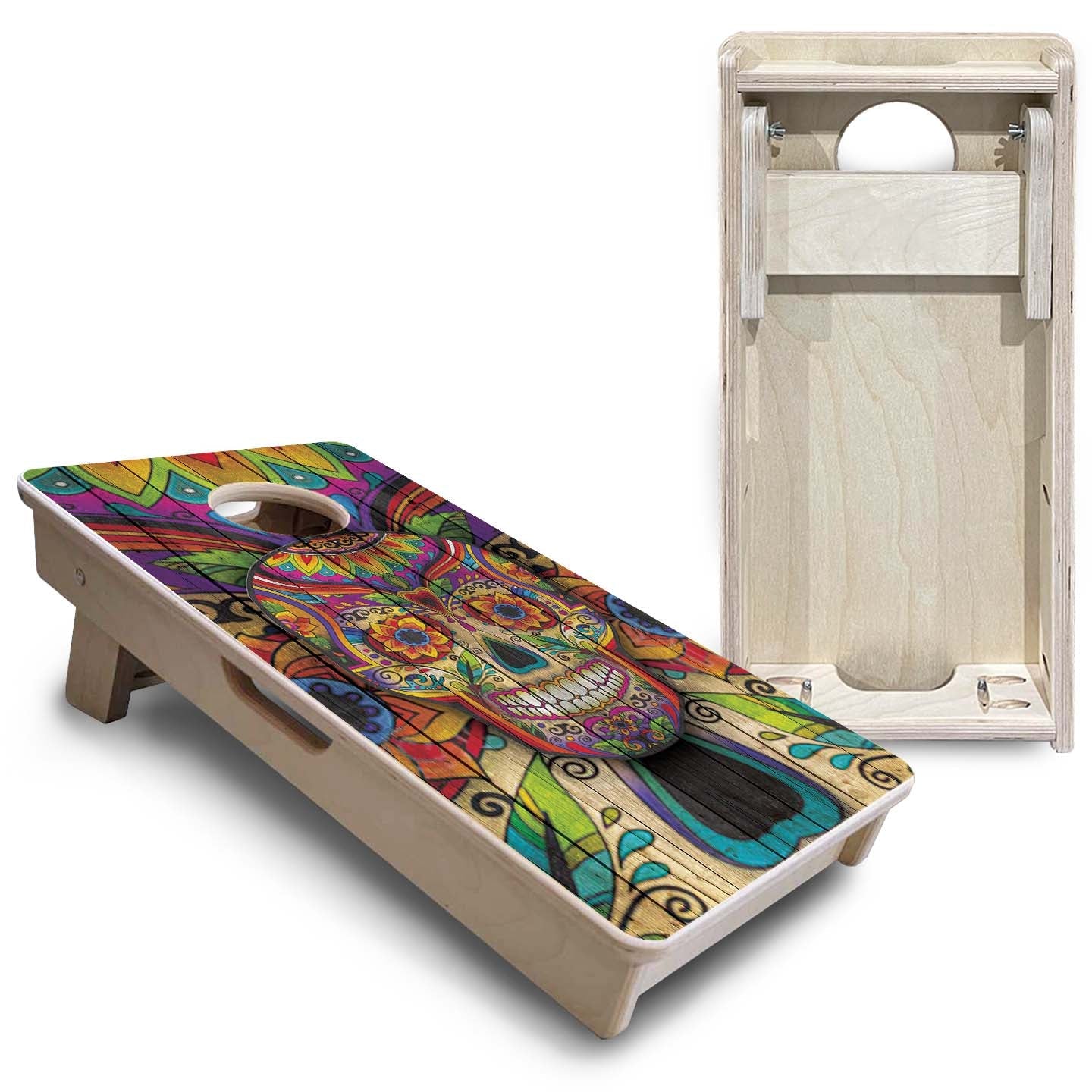 Mini Cornhole Boards - Sugar Skull