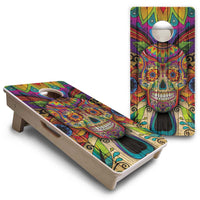 Mini Cornhole Boards - Sugar Skull