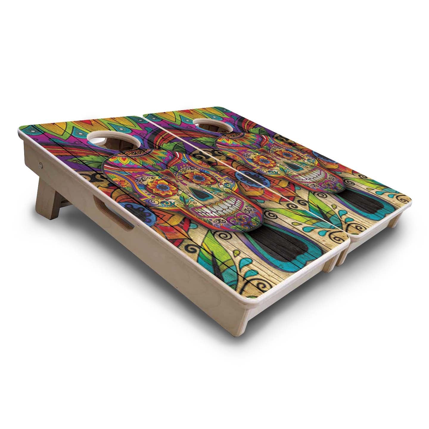 Mini Cornhole Boards - Sugar Skull