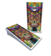 Sugar Skull Cornhole Boards - All Weather Series - Colorful